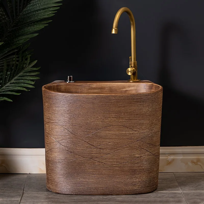 

Бассейн для швабры Балкон Бытовой бассейн для швабры Ванная комната Керамический бассейн Двор Встроенная раковина для швабры на открытом воздухе