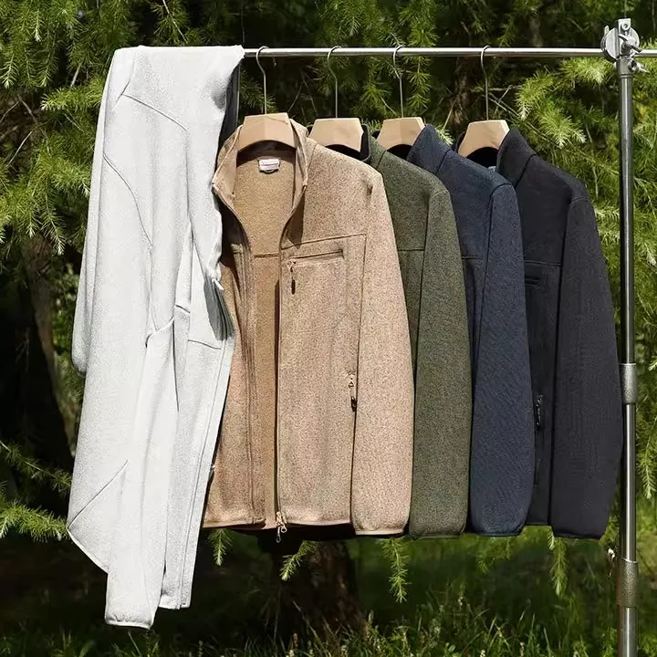 

Мужская вязаная куртка Airproheat Tech Fce, легкая теплая верхняя одежда, подставка, длинная застежка-молния, молодежный полиэстер