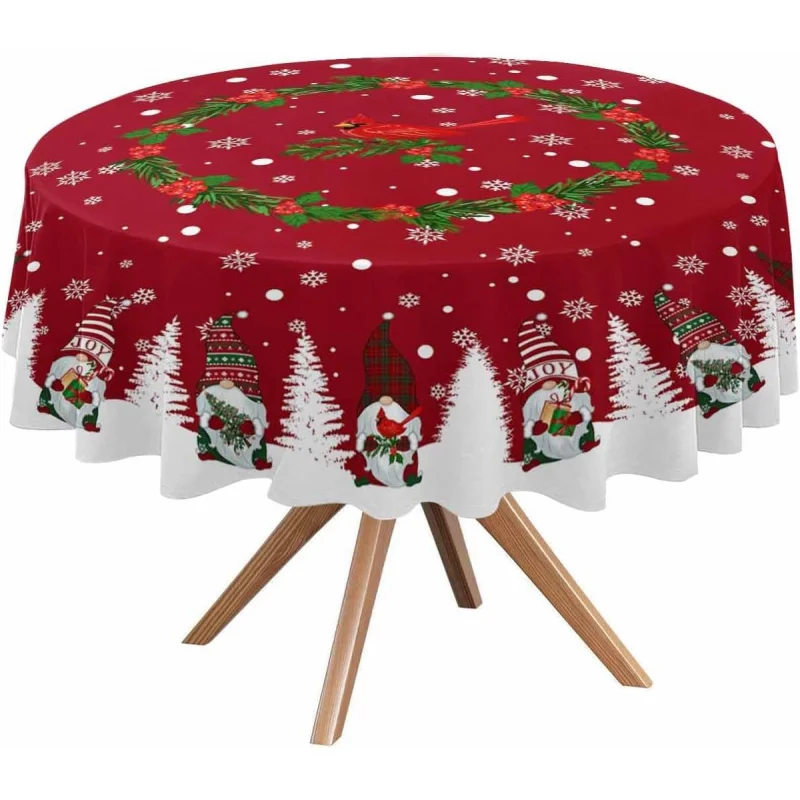 

Merry Christmas Round Table Cloth 60X60cm Holiday Kitchen Dining Decoration Table Mat