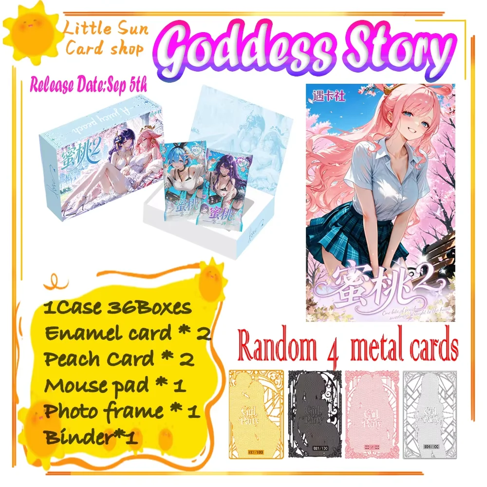2026 New “When the Honey Peach Ripens” Vol.2 Goddess Story Waifu Collection Anime Booster Box Trading Rare Card Toys Gift