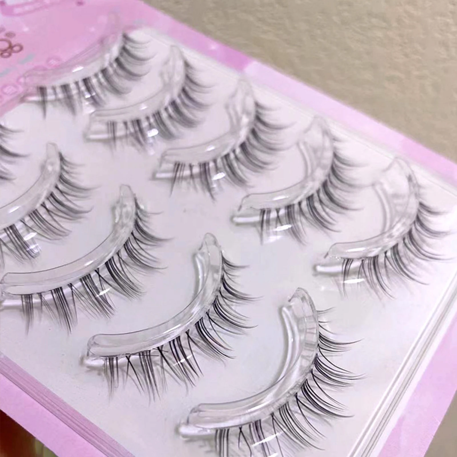 Haste transparente cílios postiços tira completa macio e confortável falso vison natural coreano cílios para mulheres tiras de cílios diários