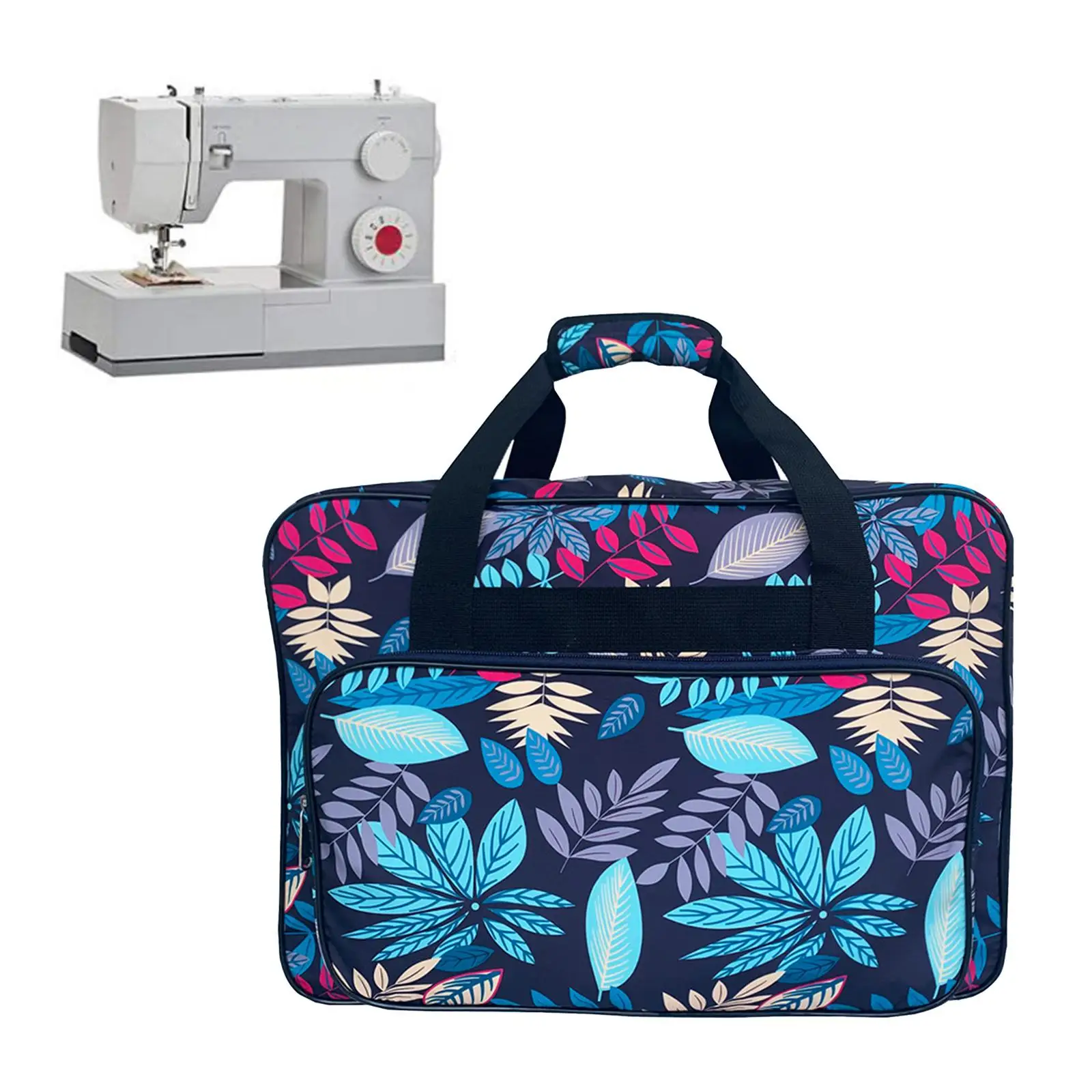 Sewing Machine Storage Case with Pockets Portable Nylon Sewing Accessory Bag for Accessories Tools