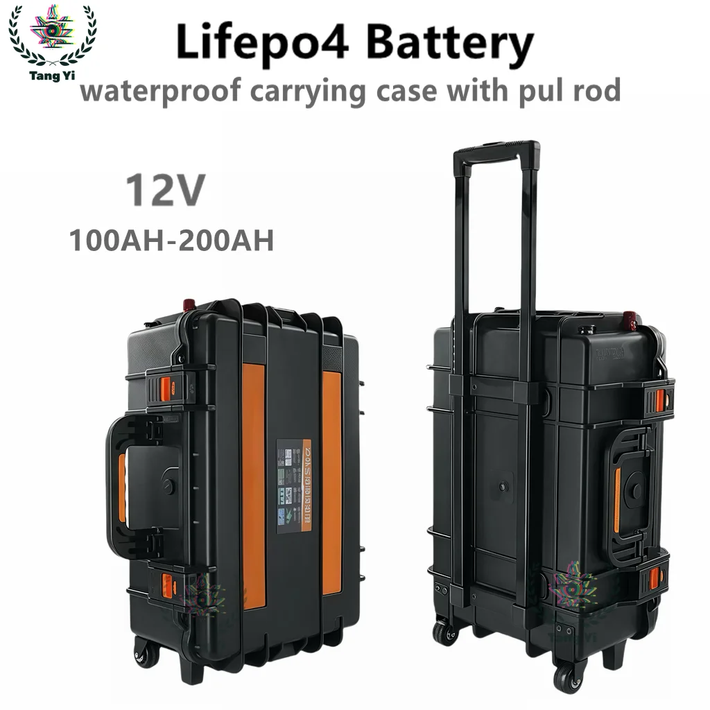 

12V 100AH200Ah Lifepo4 battery pack waterproof portable energy storage suitcase/with pull rod