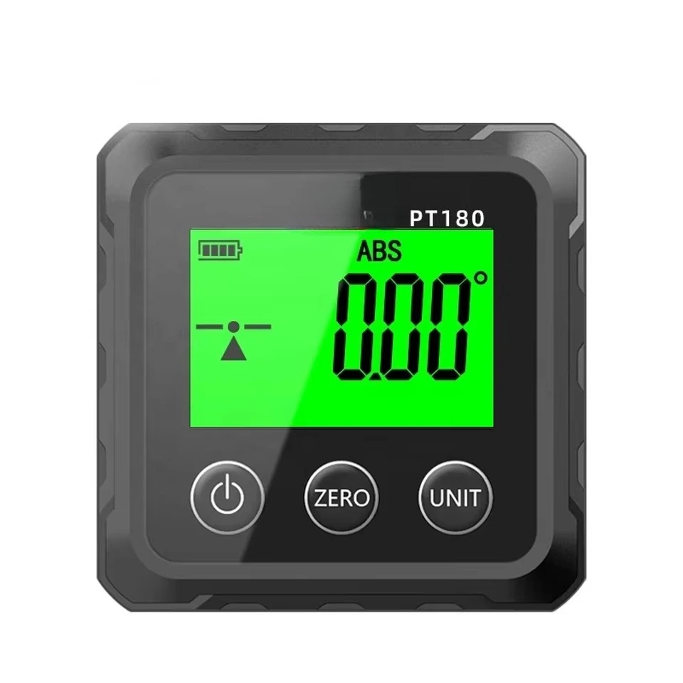 PT180 Angle Protractor Universal Level Box 360 Degree Mini Digital Protractor Inclinometer Tester Measuring Tools