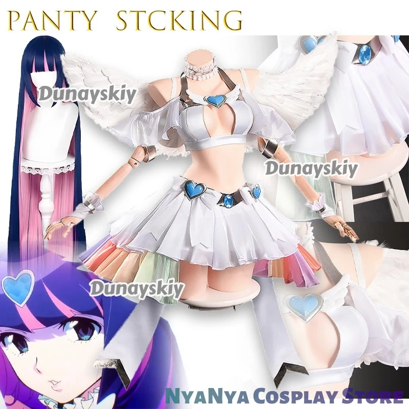 Calcinha colocando cinto de liga novo anjo transformação cosplay disfraz feminino sexy uniforme estudante jk mini saia roupa disfraz mujer