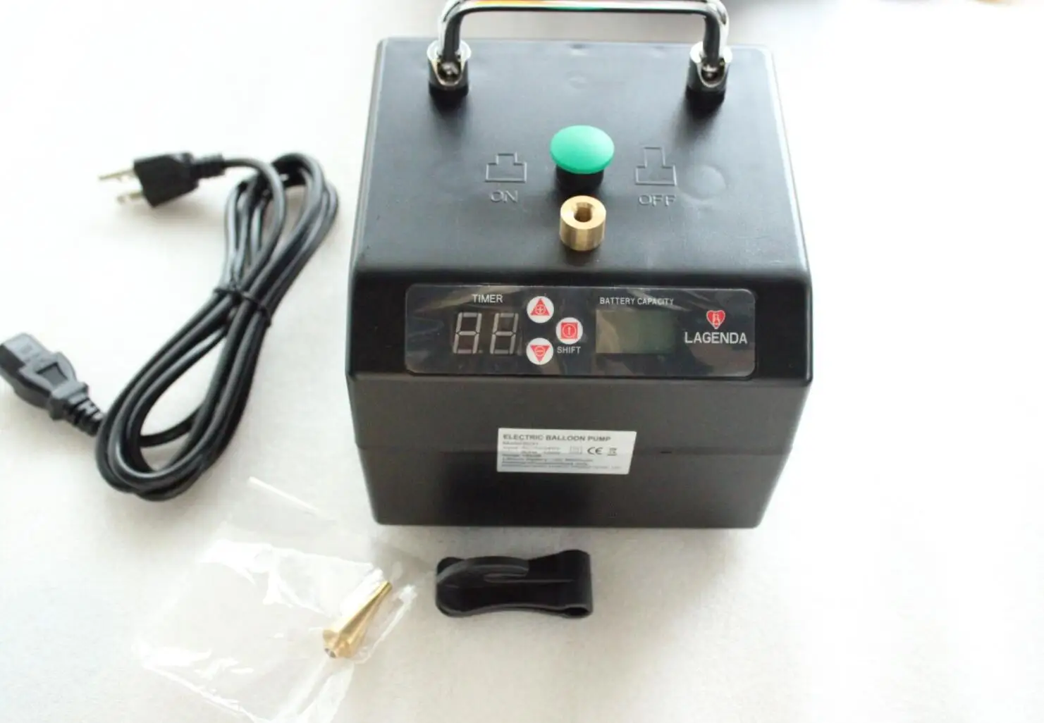 Imagem -02 - Lagenda-modelagem Inflator Balão B231 Torção Bateria Hora Digital Contador Bomba de Balão Elétrico Novo