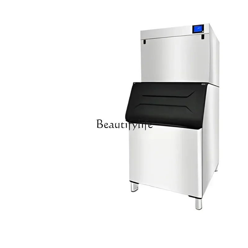

Milk tea shop square ice machine commercial large 100/300kg large capacity fully automatic