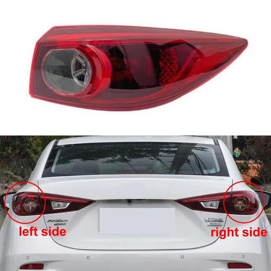 

Outer Tail Lamp for Mazda 3 Axela Sedan 2017 2018 2019 LED Taillight Rear Tail Lights Housing No Line No Light