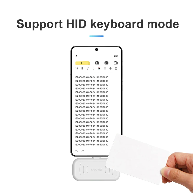 CHAFON H101 860-960mhz type-c UHF RFID android reader with keyboard emulation