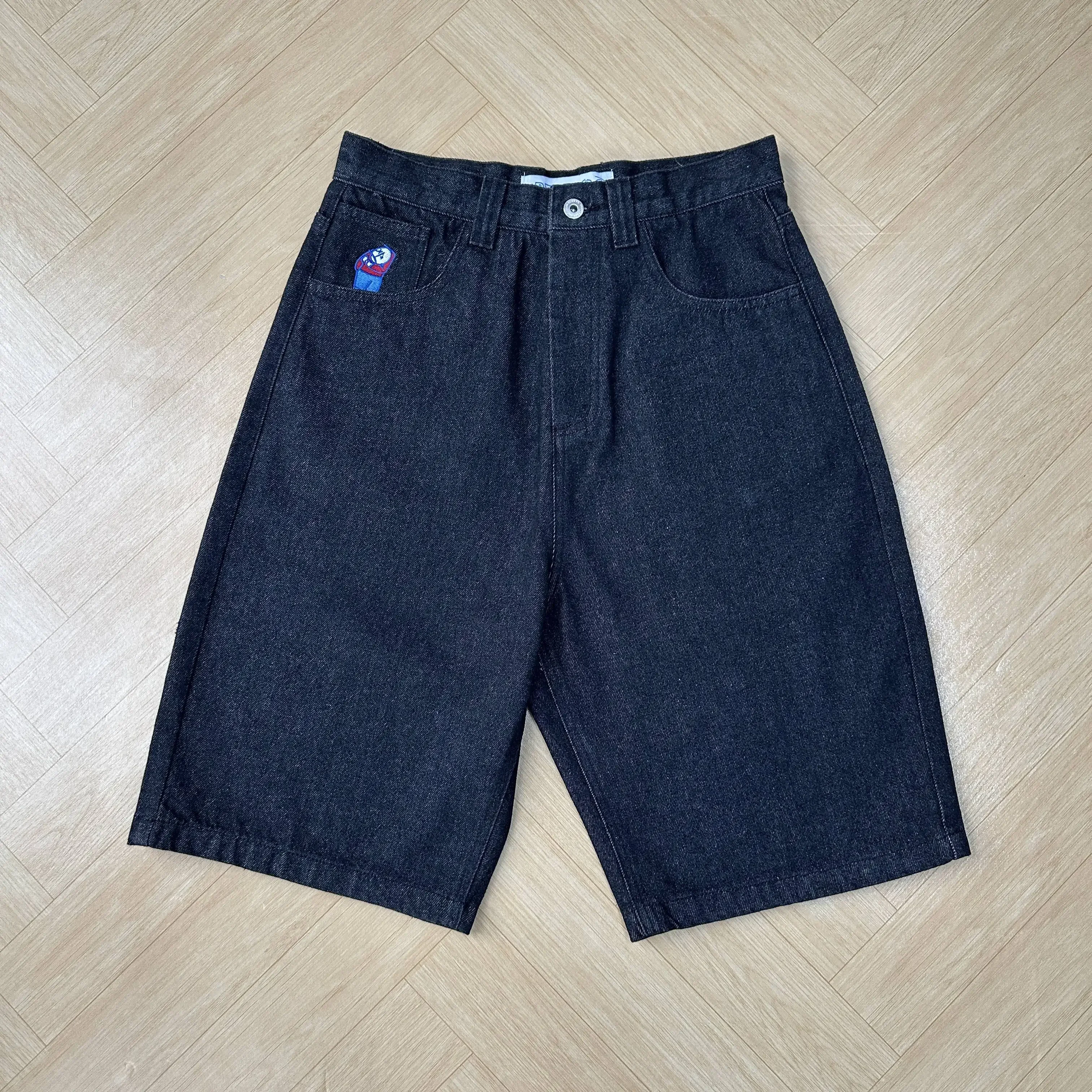 

Y2K Big boy Short for Men Streetwear Baggy Jeans Embroidery Denim Leisure Short Mujer Hot Traf Men shorts jean Skate jeans men