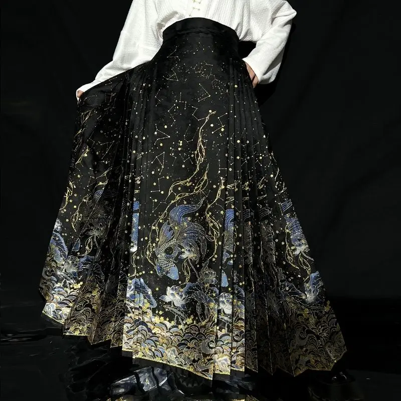 Horse-Face Skirt Chinese Style New Chinese Style High-Grade Daily Commuting Style Dress Hanfu Women