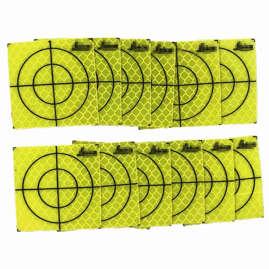 100pcs Total Station Parts Reflective Sticker 60/50/40/30/20mm Tape Target Survey Fluorescent Green