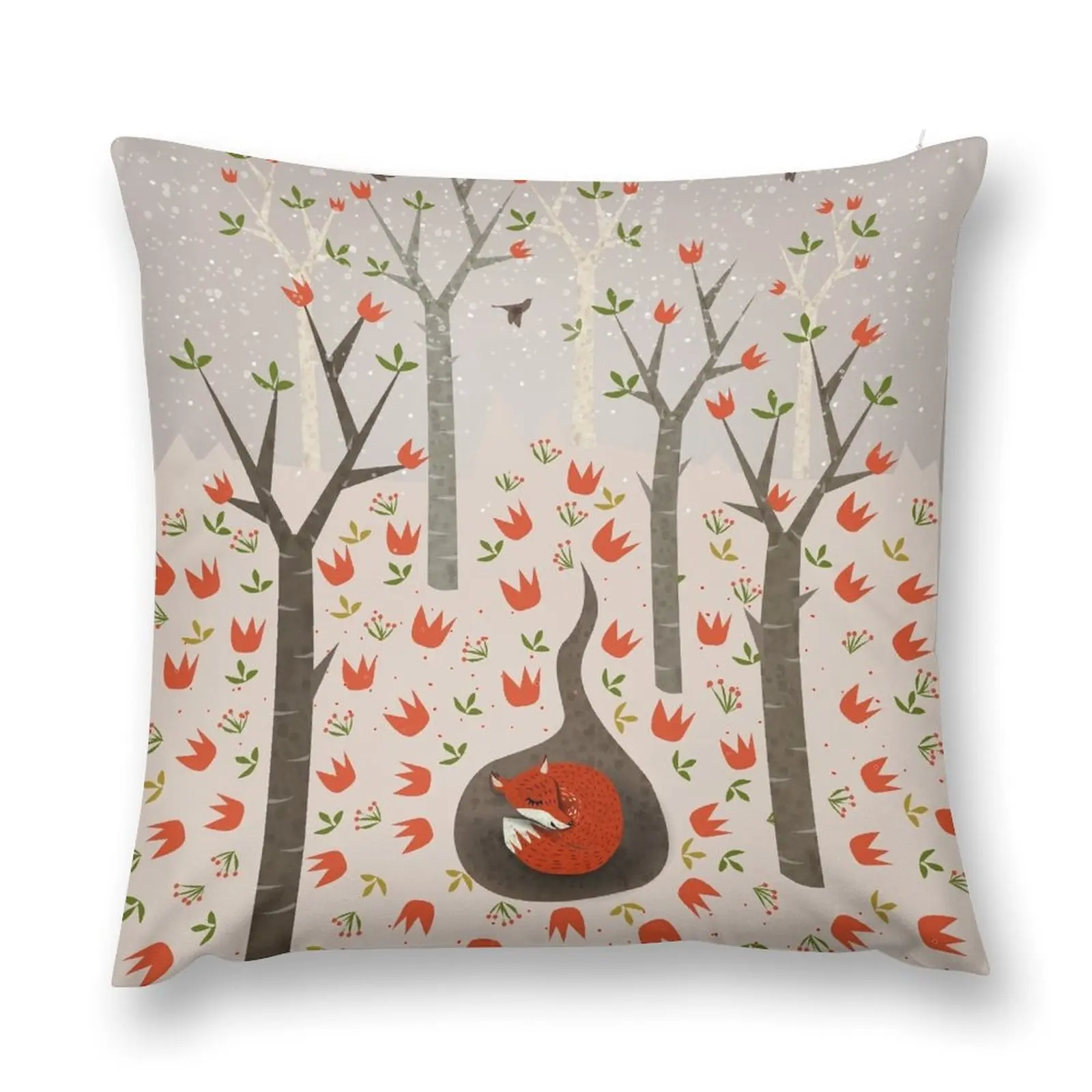 

Sleeping Fox Throw Pillow Rectangular Cushion Cover luxury throw pillow covers Ornamental Pillow