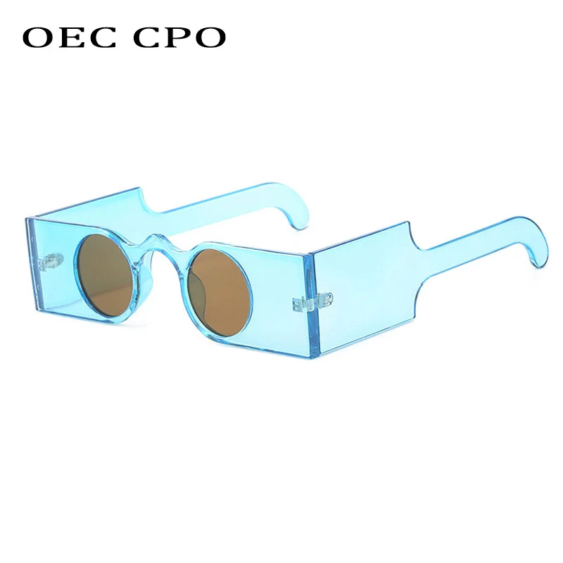 Vintage Punk okrągłe okulary damskie Retro unikatowe kwadratowa ramka moda z szerokimi nogawkami Leopard okulary damskie UV400 okulary męskie — zdjęcie 6