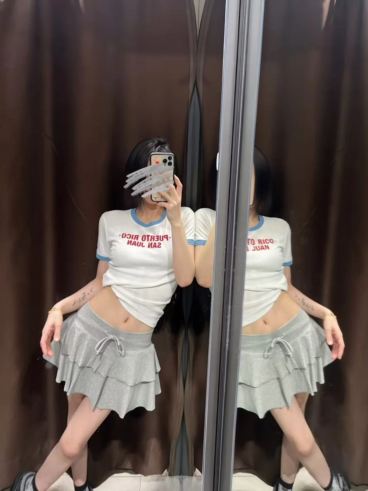 Summer 2026 Women's Retro American Color Block Letter Print Pure Cotton Short Sleeve T-Shirt Casual Style round Neck Short Le...