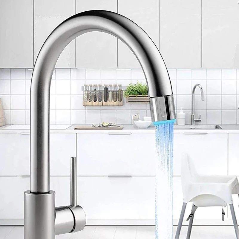 

Светодиодный аэратор для крана, светодиодный для душа с питанием от воды, водопроводный светильник, цветной аэратор для кухни, 1/7 цветов, 2 варианта, аксессуары для ванной комнаты