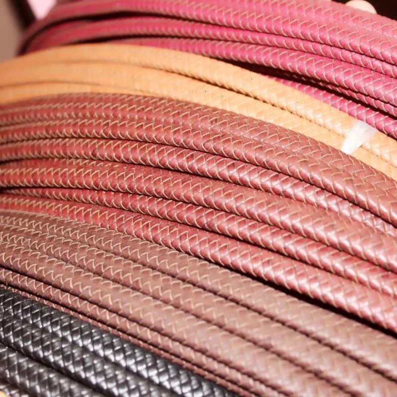 REGELIN 1meter 10x5mm Flat Braided Genuine Leather Cord Black  Brown Cow Leather  Cord String Rope DIY Necklace Bracelet Making