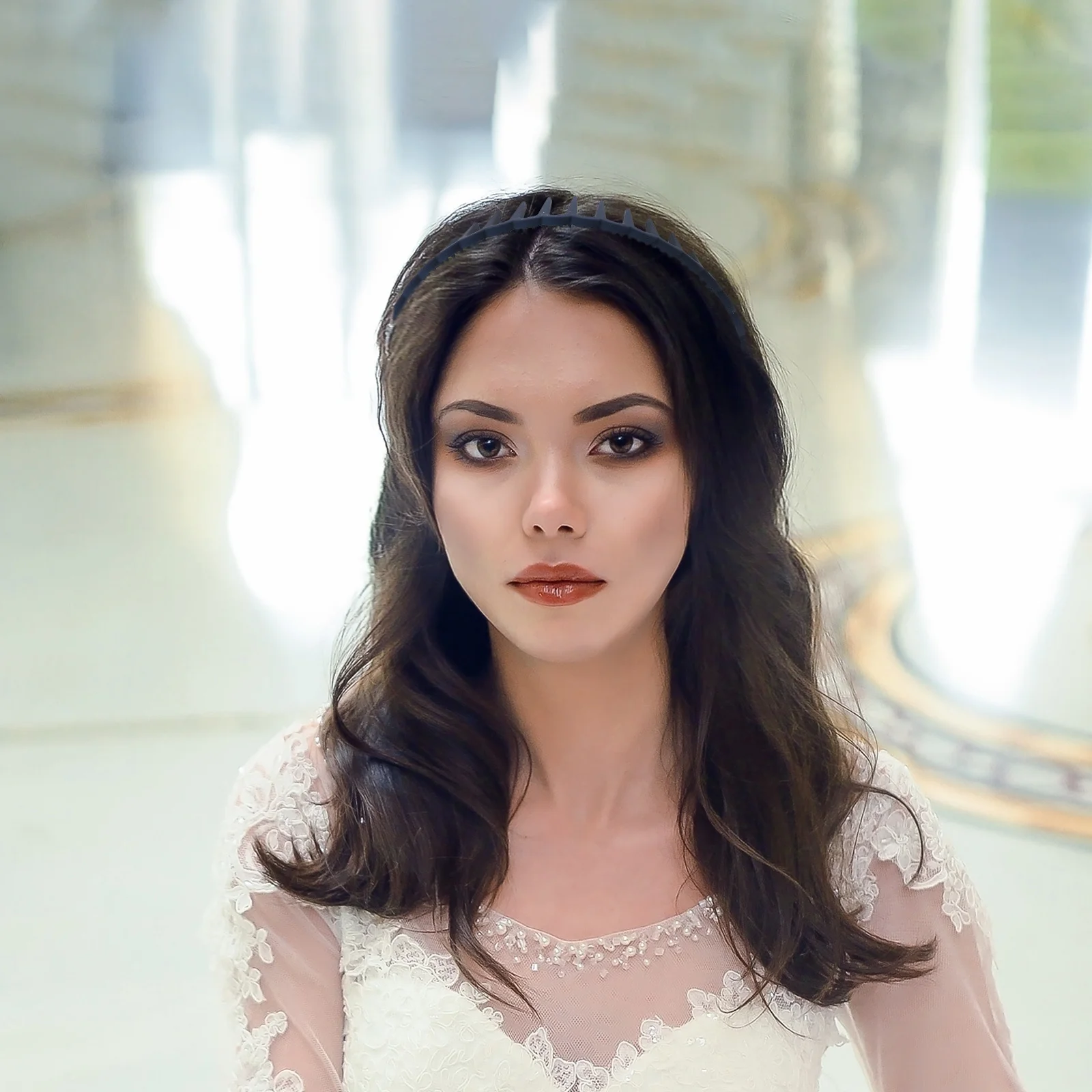 6 pièces de bandeaux en plastique à dents serrées, élégants, pour femmes, accessoires de coiffure pour fêtes, mariages, mode, bandeaux décoratifs