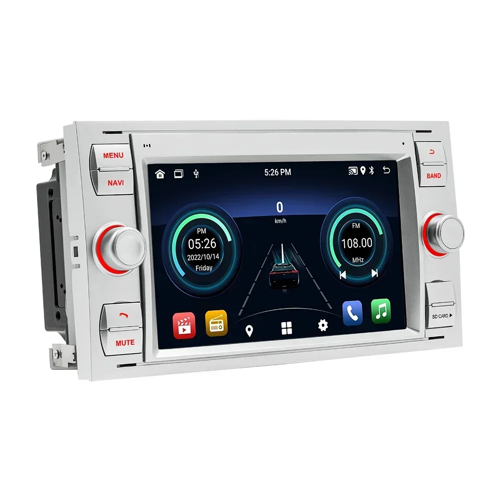 

Android 2Din Car Radio for Ford Focus 2 Mondeo S C Max Kuga Fiesta Fusion Galaxy Transit 7'' Multimedia Player Carplay WIFI GPS