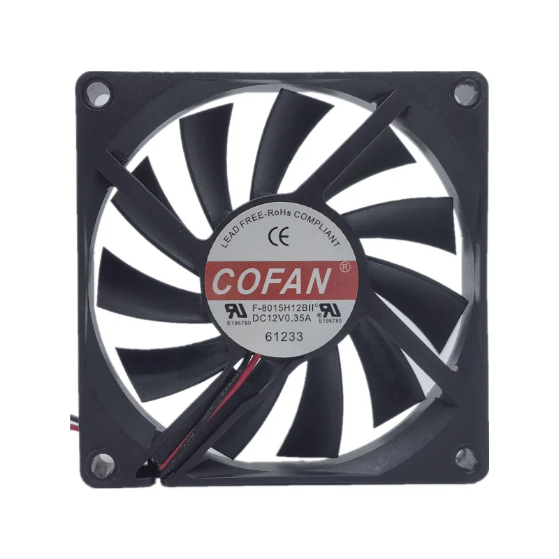 Novo cofan F-8015H12BII 12v 0.35a 8015 8cm ultra fino carregador chassi ventilador