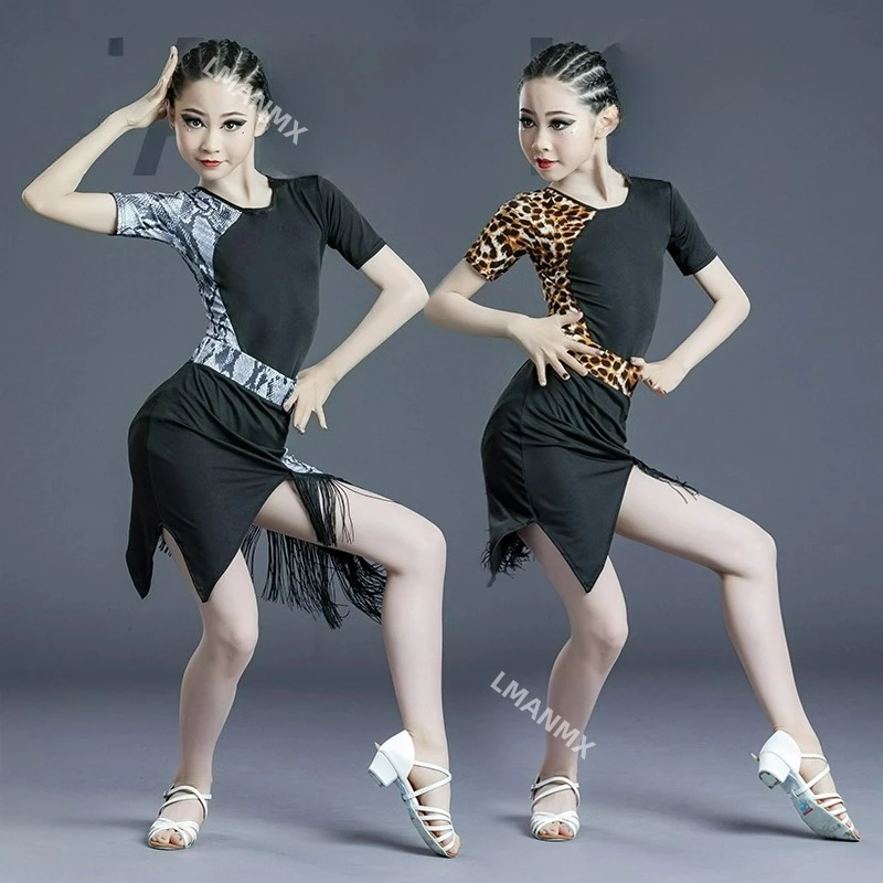 

Детская юбка для латинских танцев, женская юбка для танцев с кисточками, детское профессиональное тренировочное платье