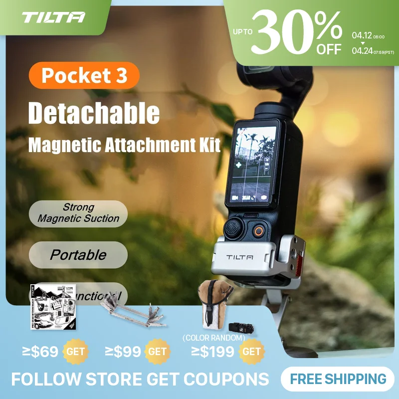 

TILTA для DJI Osmo Pocket 3, монтажный комплект магнитных аксессуаров с магнитным креплением расширения, защитная клетка для камеры