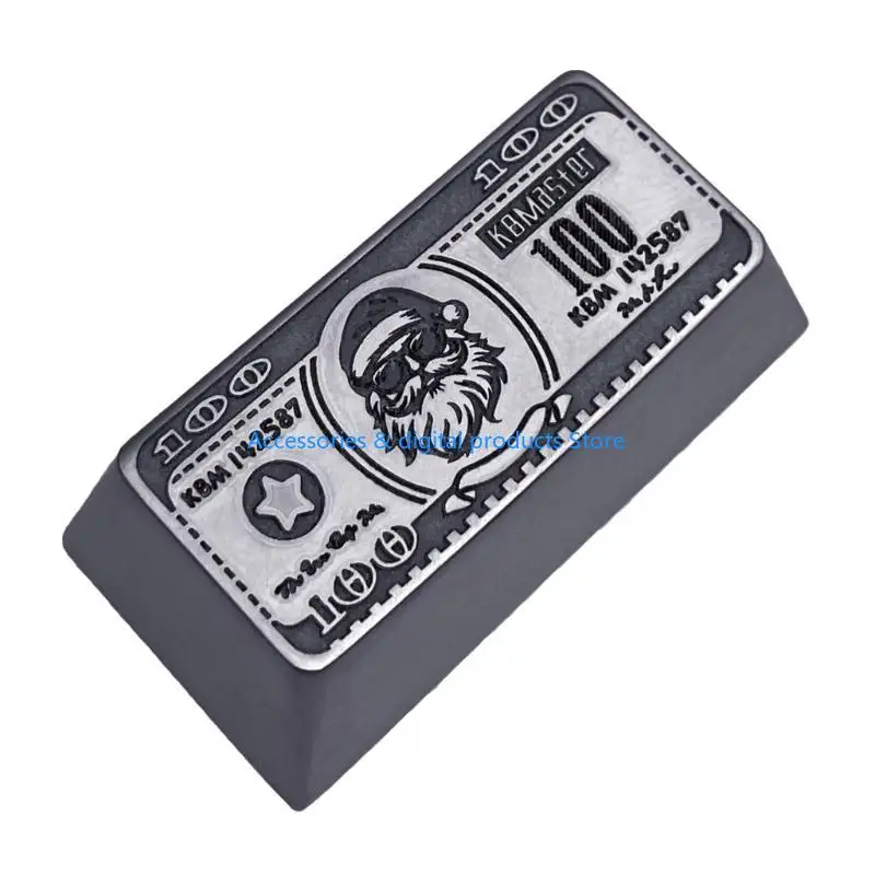 77JD 2.0U Zinc Alloy Keycap Original Height, Scratch Resistant Metal Backspace Keycap for Mechanical Keyboards Switches
