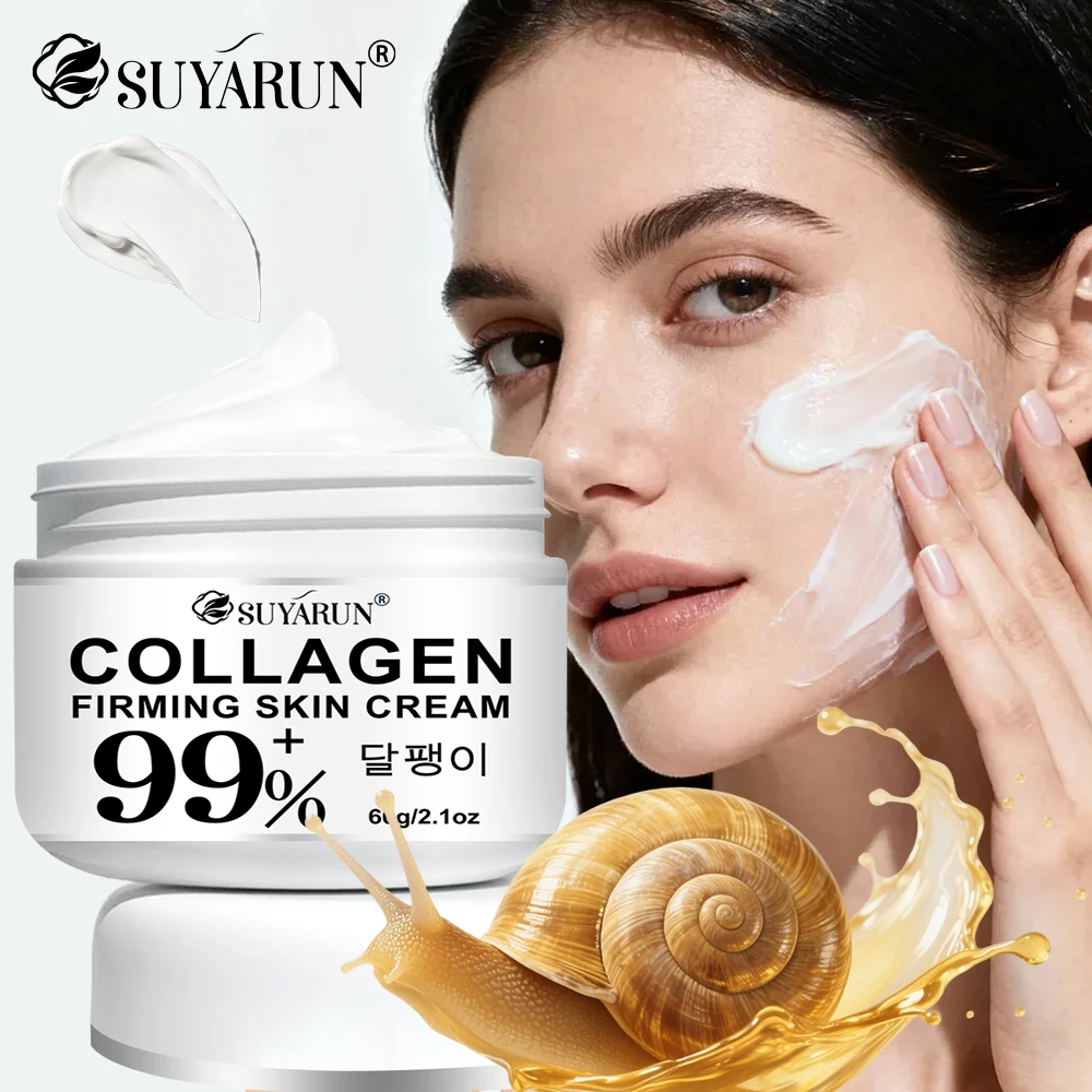 SUYARUN Snail Mucin Collagen Cream - Anti-Aging Face Moisturizer for Lifting & Wrinkle Reduction, Fast Delivery.