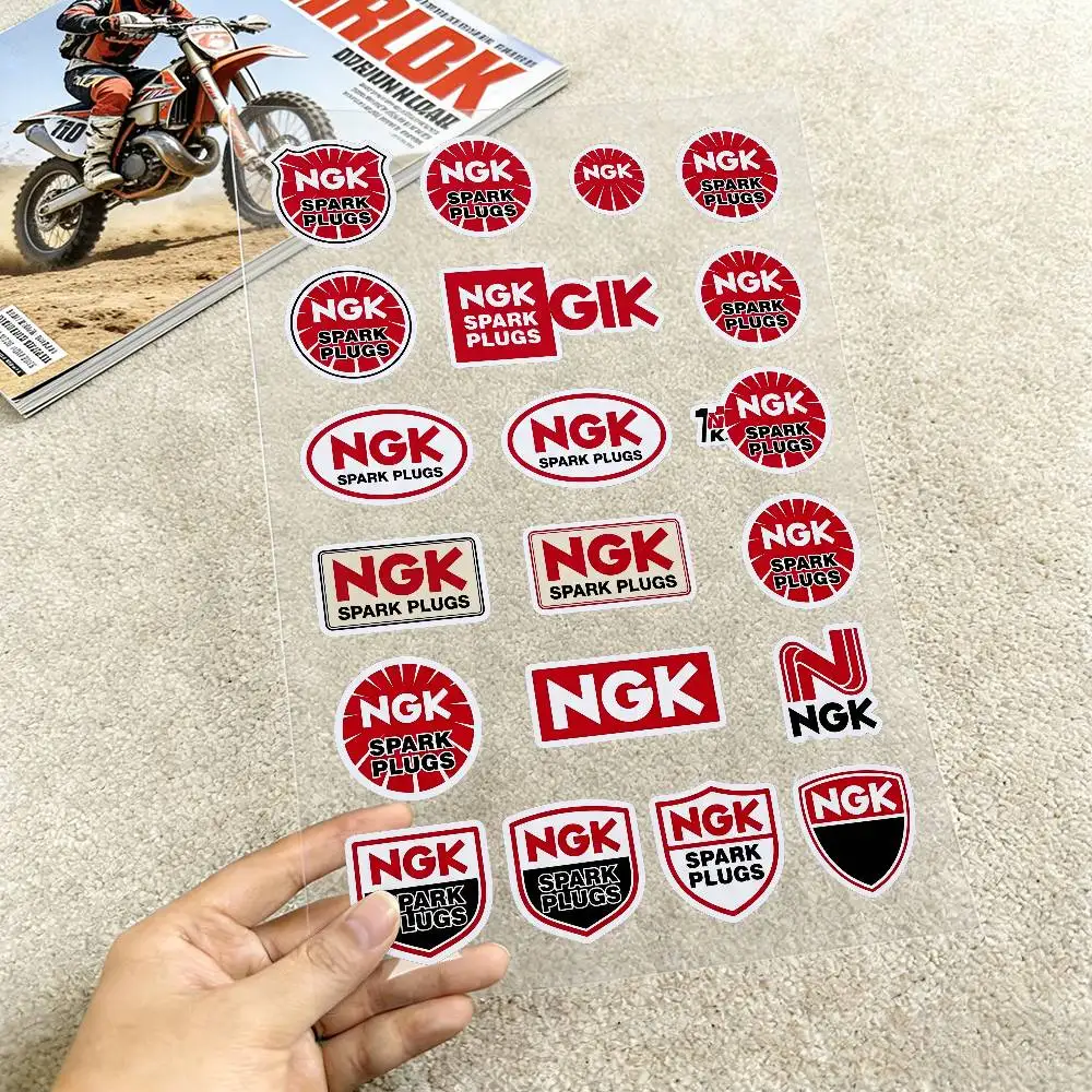 For NGK Reflective Motorcycle Stickers Waterproof Vinyl Decals for Motorbike Helmet Fuel Tank Bike