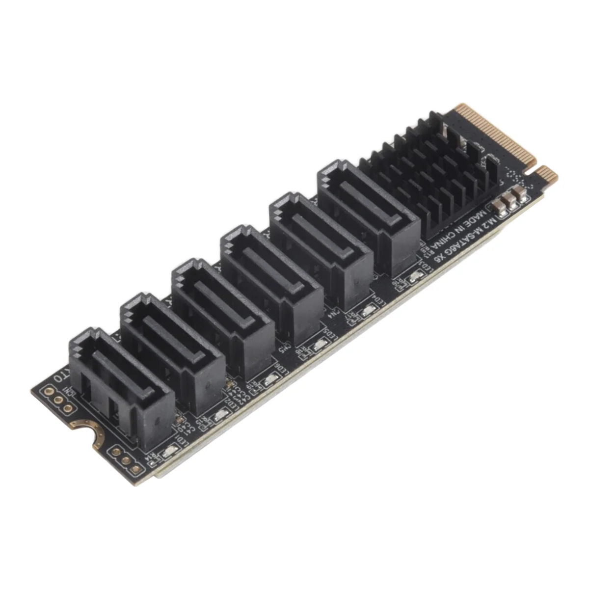 SMIEA M.2 NVME PCI-E PCIE X4 X8 X16 to 6 Port 3.0 SATA Adapter Card Riser ASM1166 Chassis Server PC Computer Expansion Card
