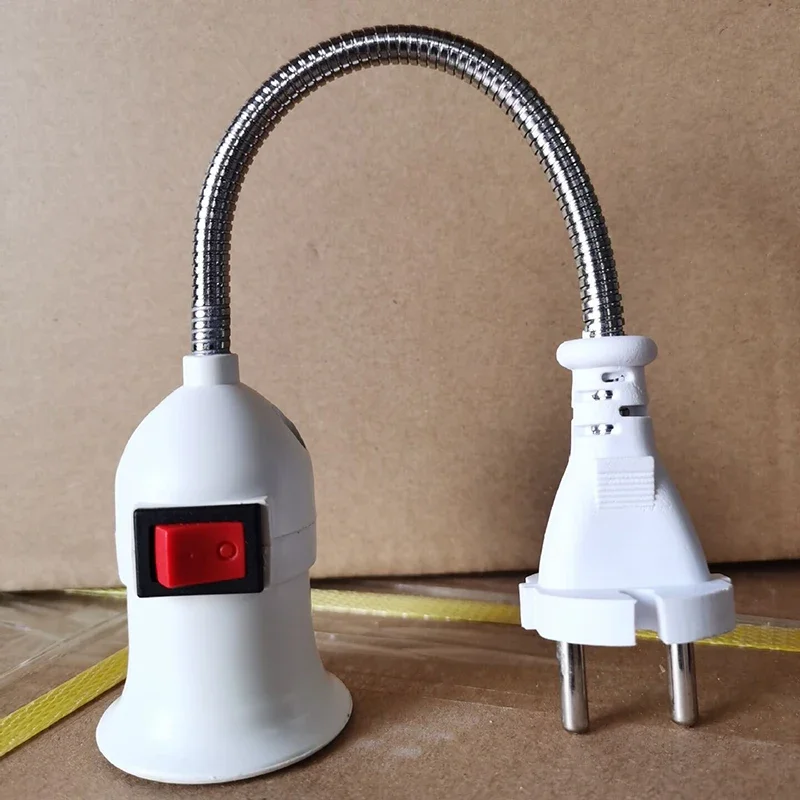 Direct Plug Swivel Lamp Head Lamp Mouth E27 Large Screw Lamp Holder Type Universal Hose With Switch