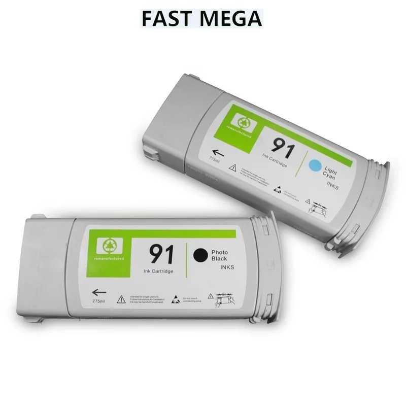 Imagem -03 - Adequado para Cartuchos de Tinta Originais Regenerados hp 91 Compatíveis com Plotter hp Z6100 Cartuchos de Tinta Pigmentada hp 91 com Chip