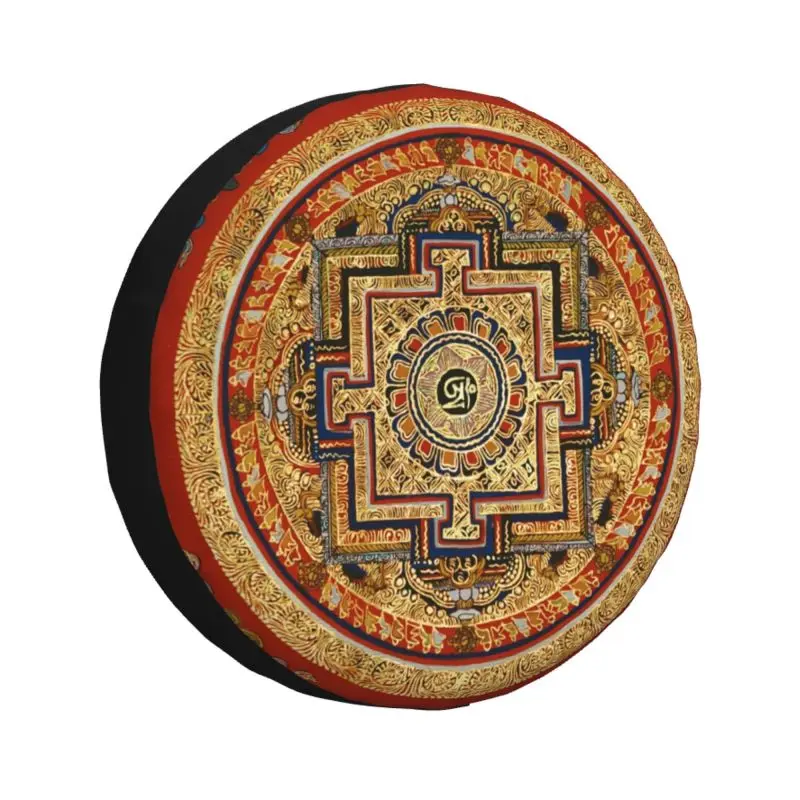 Mandala Buddhism Meditation Spare Wheel Tire Cover for Toyota Suzuki Buddhist Buddha Jeep RV SUV Camper Vehicle Accessories