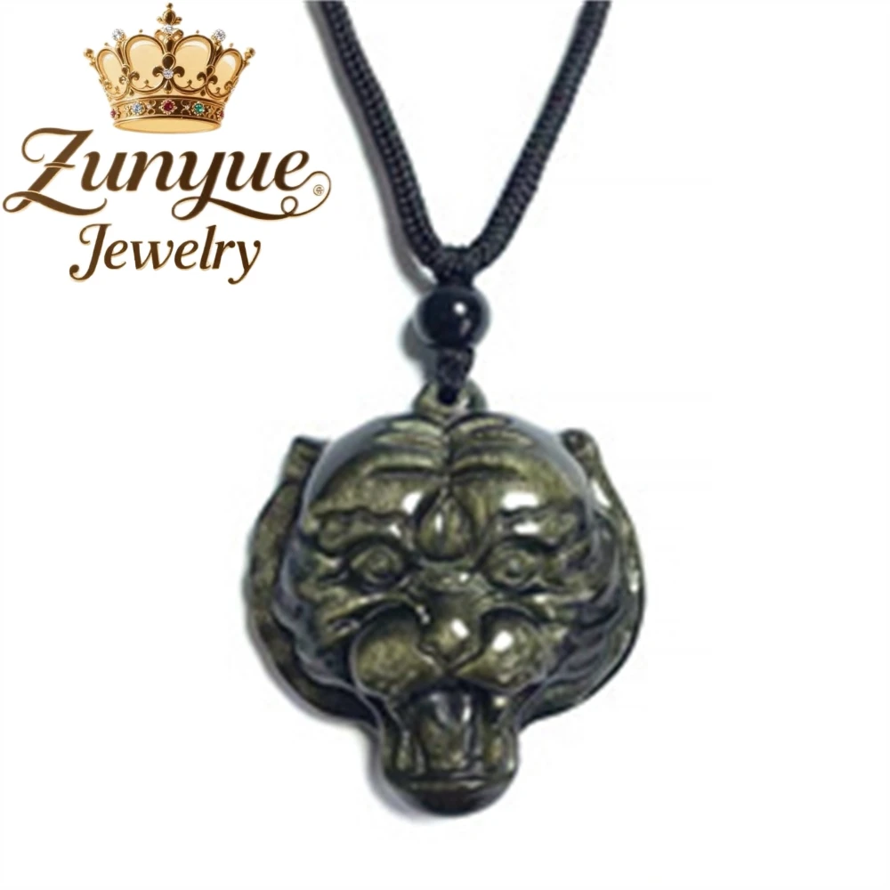

High-End Obsidian Tiger Head Necklace Pendant, Tiger Head Jewelry Pendant Fashion Jewelry Best Selling Exquisite Elegant Popular