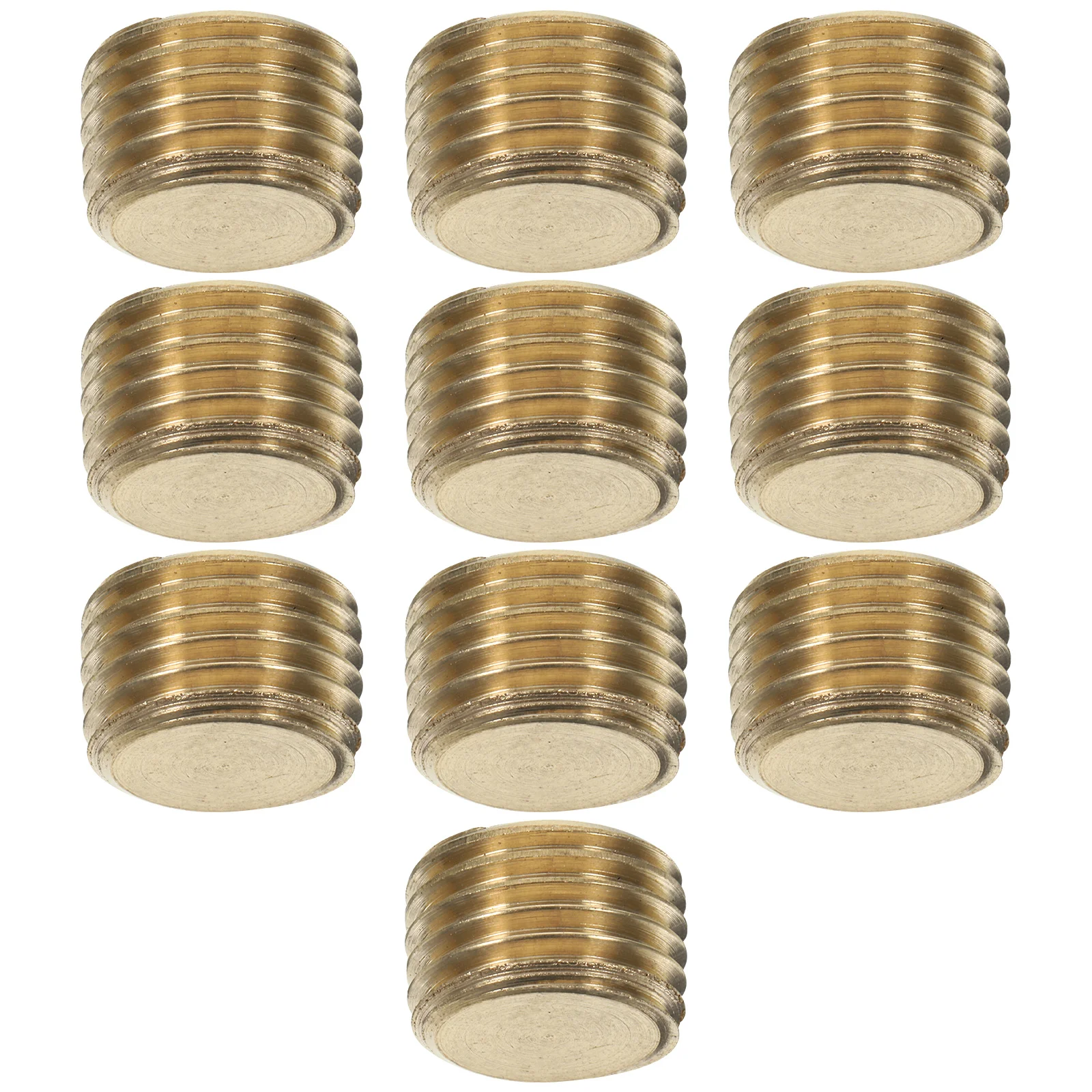 

10pcs Brass Plug 1/4 Inch Threaded External Hexagon Durable Copper Pipe End Cap Leak Proof Fitting For Water Line Sprinkler