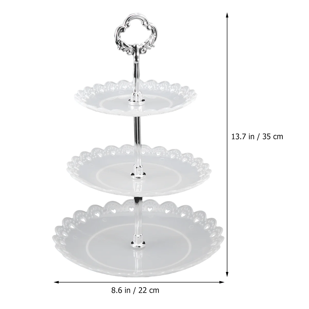 Cake Rack for Wedding Fruit Plates Display Stand Shelves Paper Cup Dessert 3-tires Cupcake