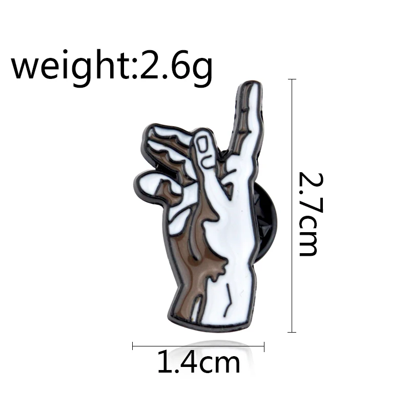 مايكل أنجلو الله دبوس اليد الكرتون المينا الأعمال الفنية سبيكة العصرية تأثيري اكسسوارات بروش شارة التلبيب لمحبي الهدايا