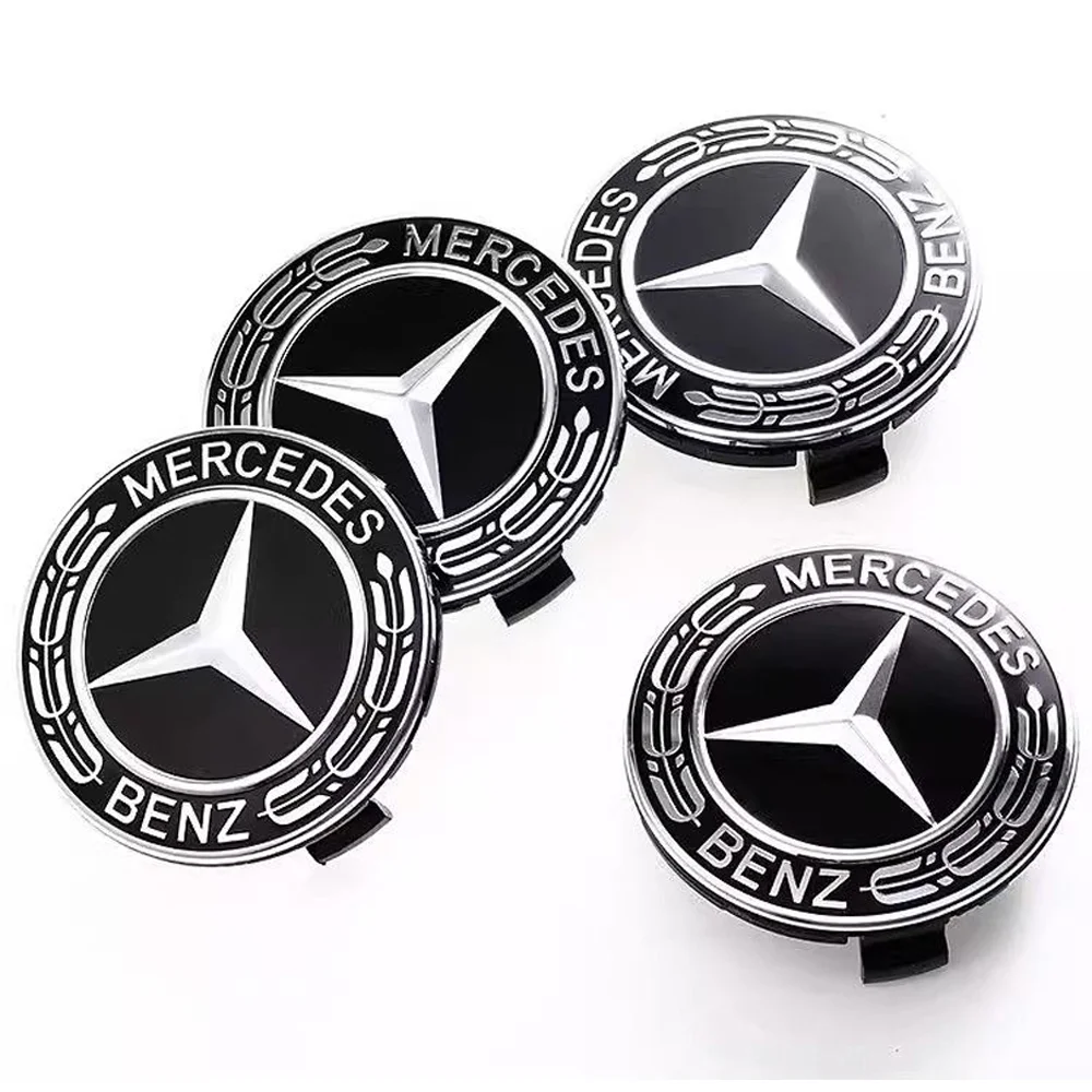 4pcs 75mm Car Wheel Center Caps For Mercedes W203 W204 W205 W212 W213 W222 W223 X253 W176 W177 W117 C118 W166 W167 Accessories