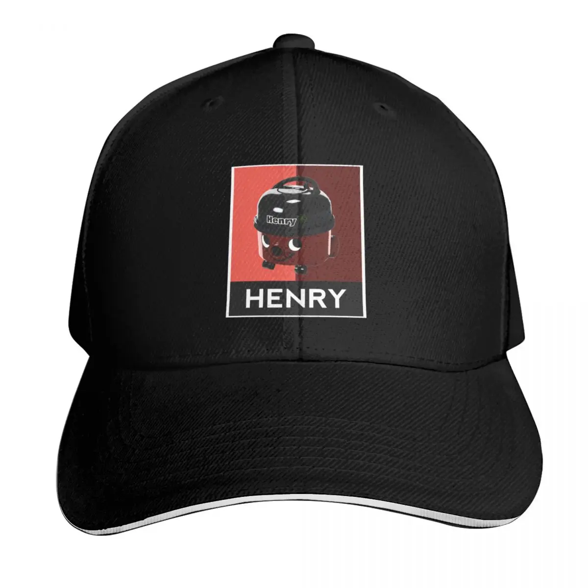 Henry Hoover Pop Art Design Baseball Cap Quick Dry Performance Cotton Twill Breathable Contrast Two Tone Brim