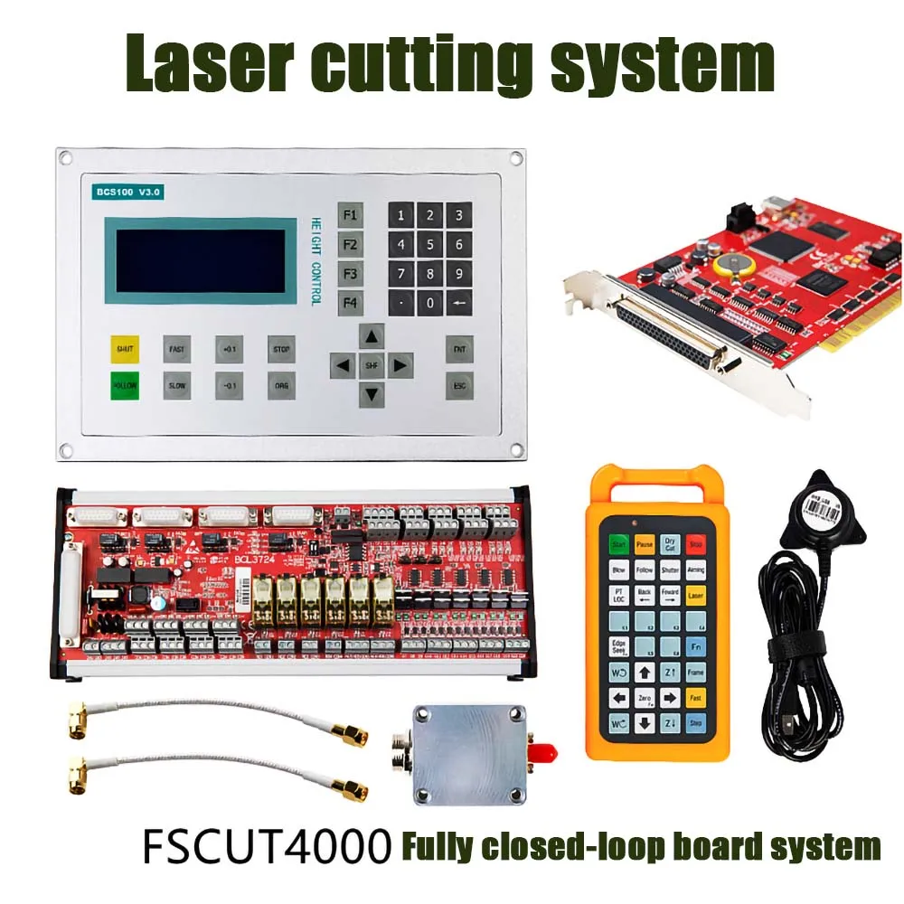 

FSCUT2000 Laser Cutting System Set BCS100 Height Controller+PCI Controller Card+Amplifier+Board Cable+Wireless Remote Control