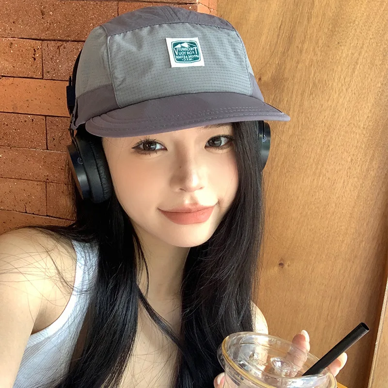Japanese Retro Five-panel Skateboard Hat for Men and Women Summer Street Leisure Sunscreen Thin Quick-drying Baseball Cap