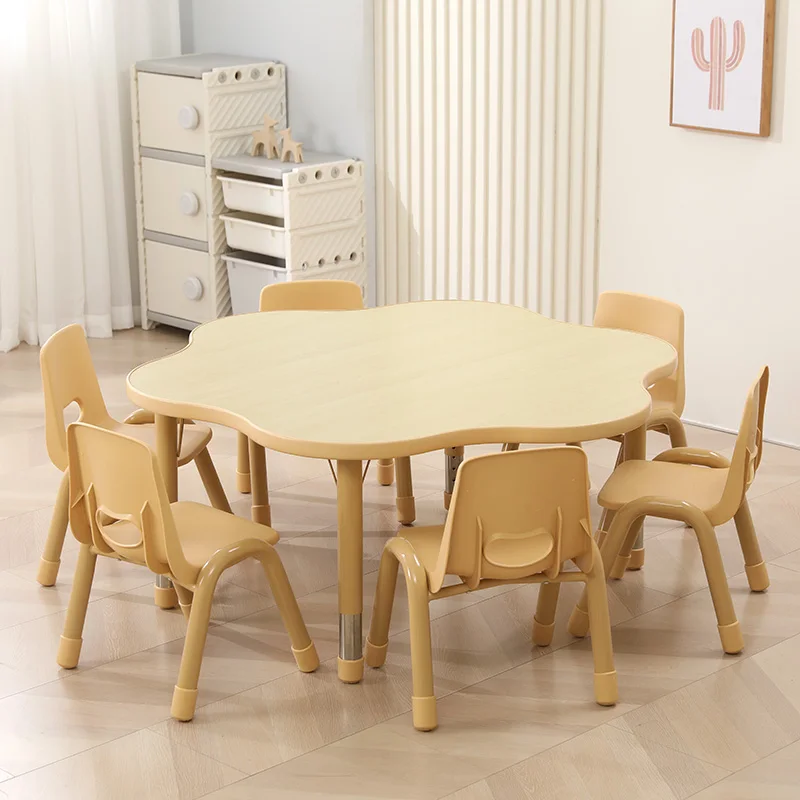 

Kindergarten early education lifting graffiti tables and chairs Children's painting reading learning round table Multifunctional