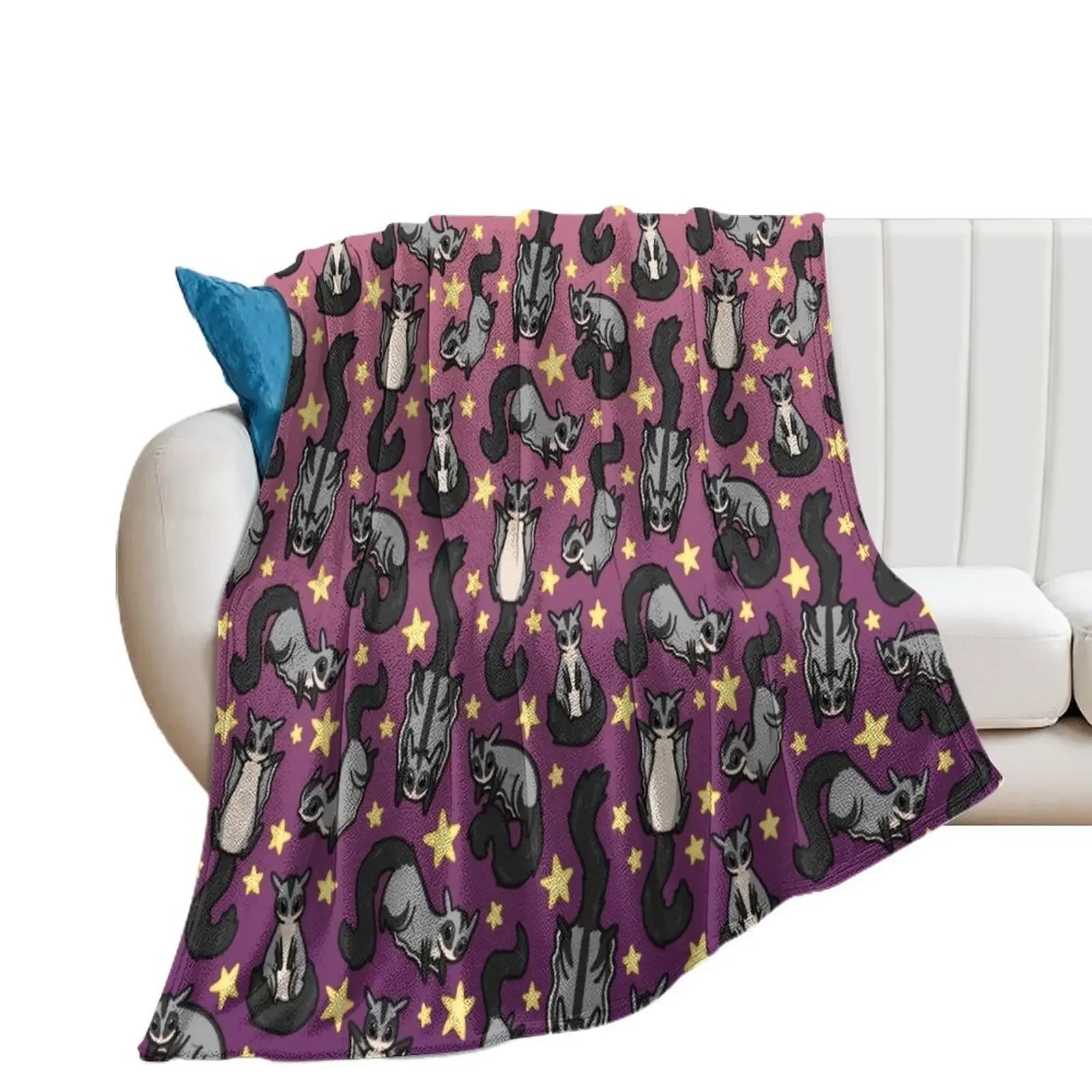 

Sugar Glider Pattern Throw Blanket Blankets Sofas Of Decoration Blankets For Bed Blankets