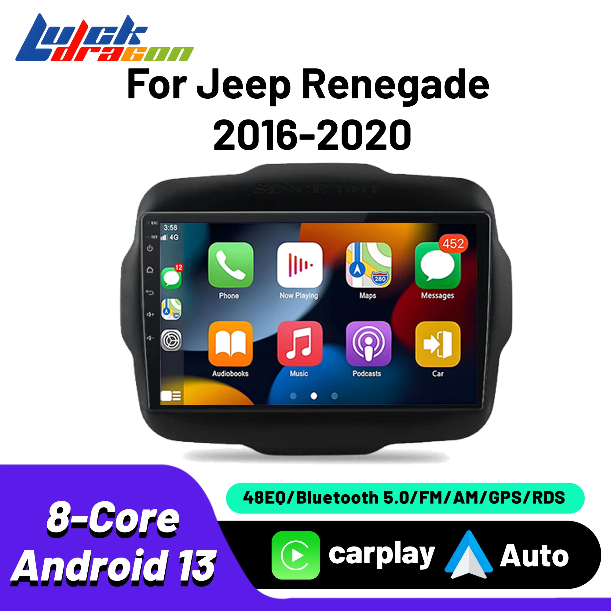 Car Radio For Jeep Renegade  2016-2020 Multimedia Player Carplay Android 13 Video Car Stereo Subwoofer Car Video Android Auto 4G