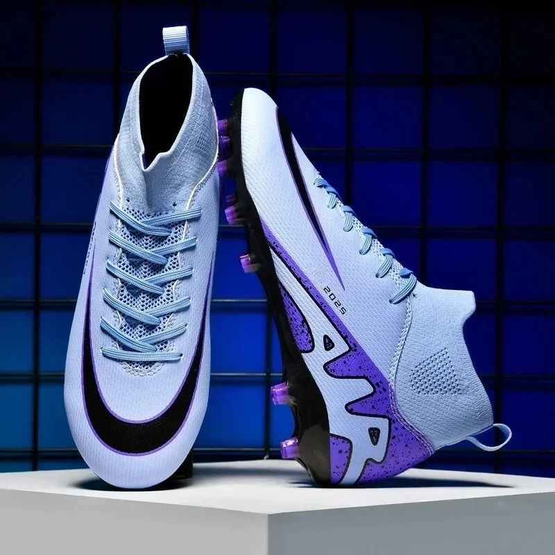 أحذية كرة القدم الوردية الأنيقة للرجال، جورب احترافي خفيف الوزن، حذاء كرة القدم للرجال، حذاء كرة القدم الأصلي غير قابل للانزلاق