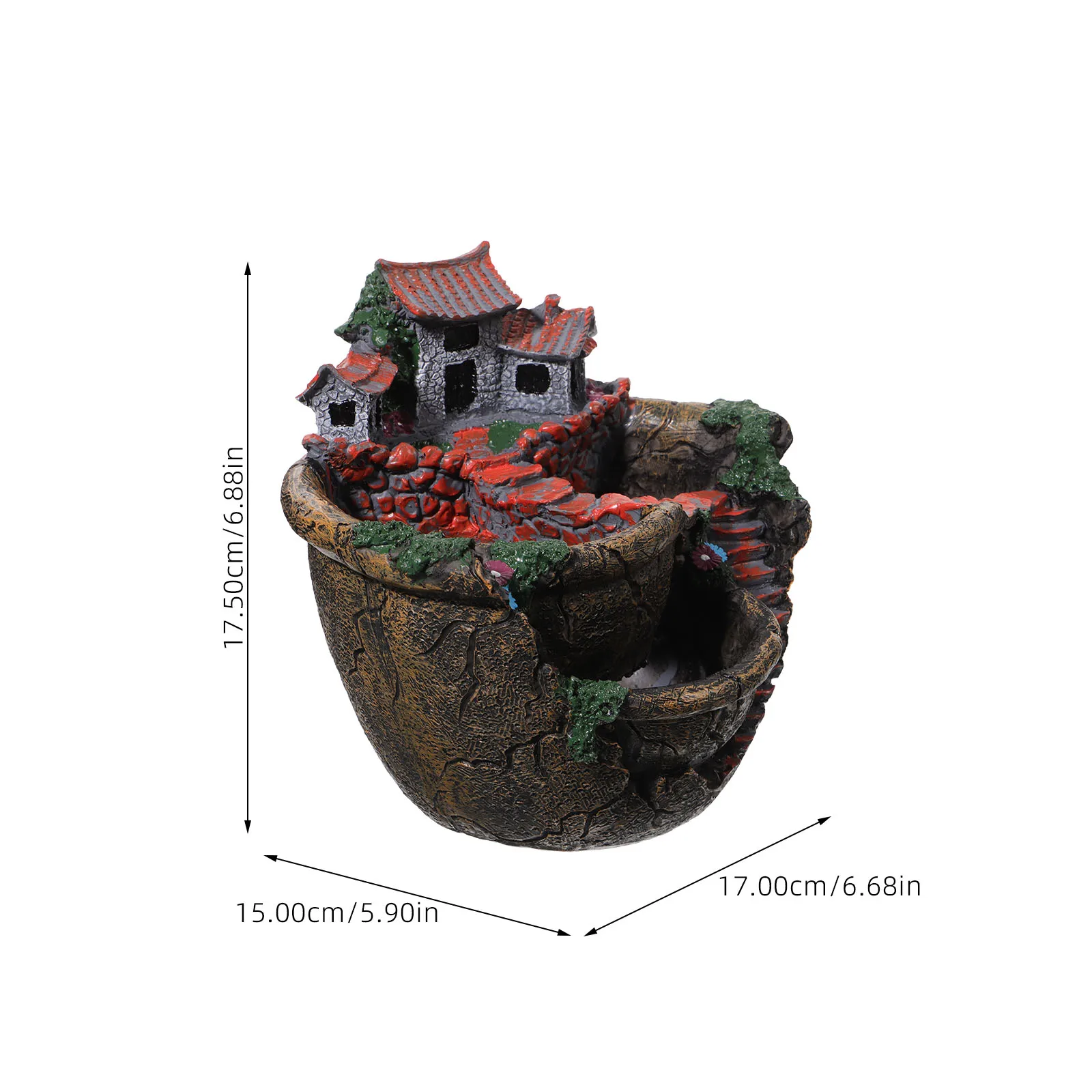 Fioriera di piante in vaso di fiori succulenti Fioriera da 3 vasi Piccoli fiori Appesi Decor Paesaggio interno Giardino Scrivania Fioriere da balcone