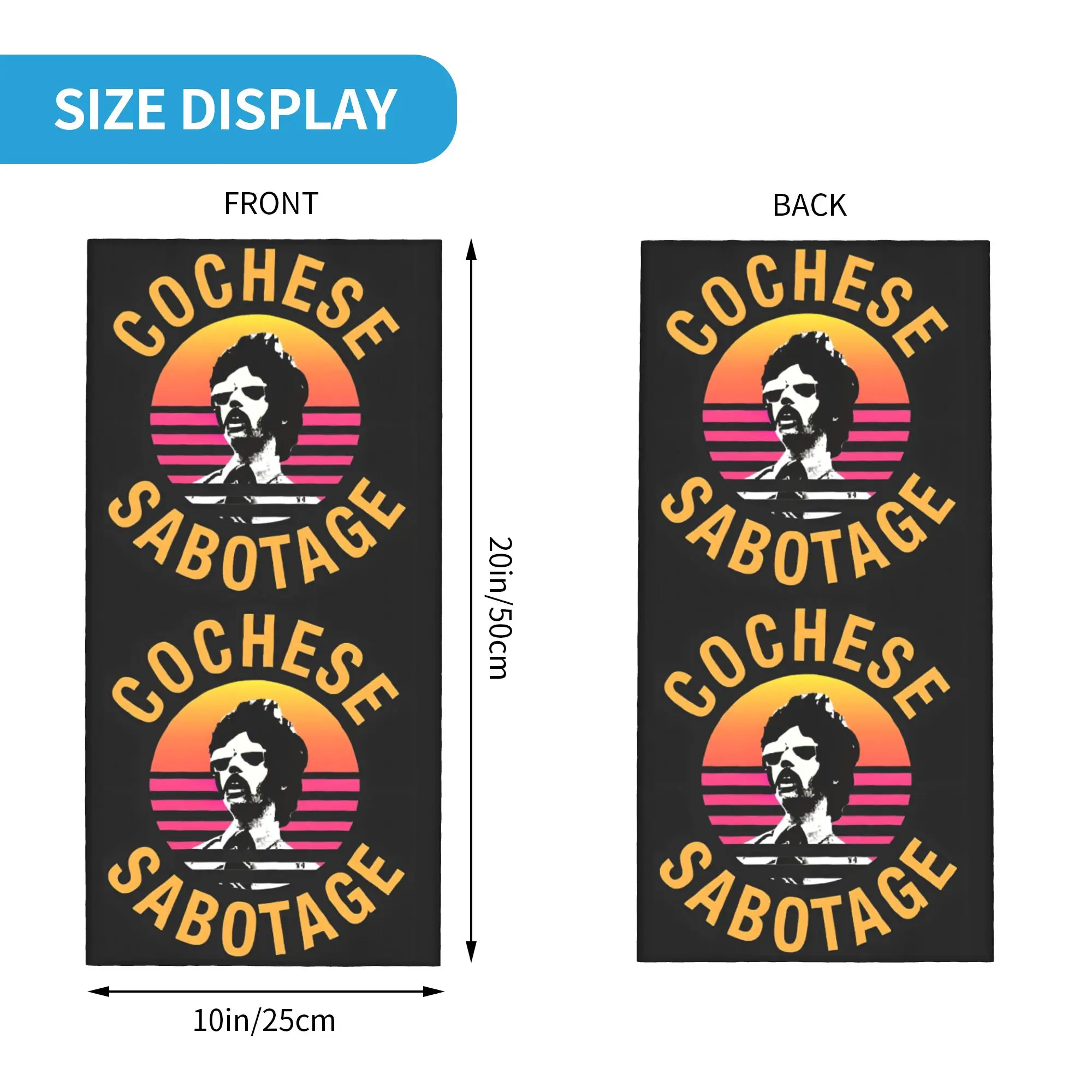 Bandana personalizada para niños de Rap Rock Sabotage Beastie, polaina para el cuello para esquiar, correr, mujeres y hombres, bufanda envolvente, diadema más cálida