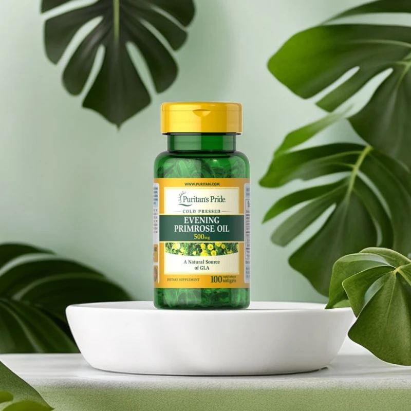 1 bottle Evening Primrose Oil Capsules to Relieve Female Discomfort, Balance Hormones and Revitalize Health and Beauty