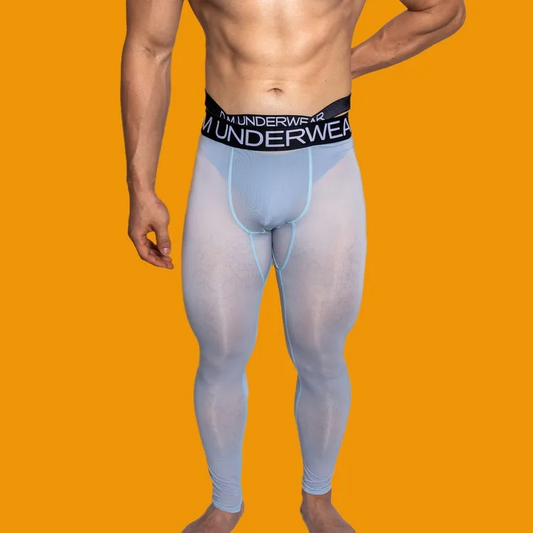 الرجال طويل جونز مثير منخفضة الخصر الحرير الجليد رقيقة بسط الجوارب حريري طماق الذكور شخصية ملابس داخلية شفافة #4