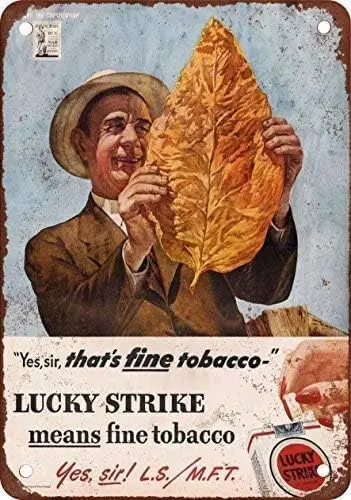 Cigarrillos Lucky Strike 1944, Letrero Metálico de Hojalata, Tinsigneua40691-aluminio